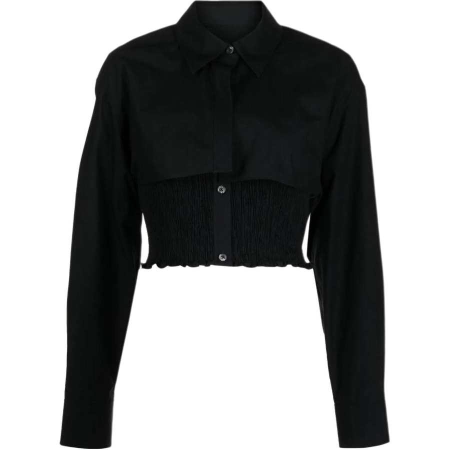 Alexander Wang Twinset Layered Smocked Shirt