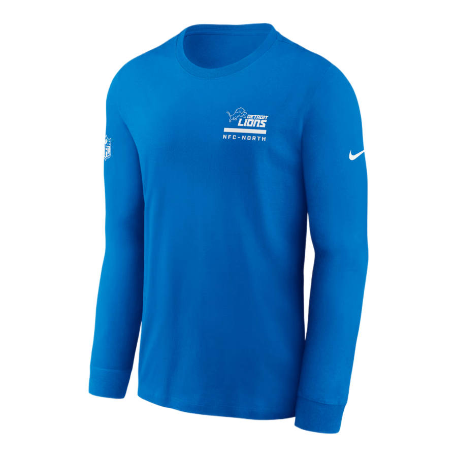 Nike Nike Detroit Lions T Shirts Men's Blue Crew Neck Moderate