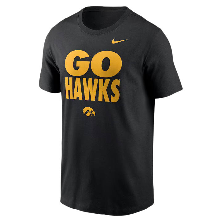 Nike Nike Dri Fit College T Shirts Men's Black Crew Neck Moderate
