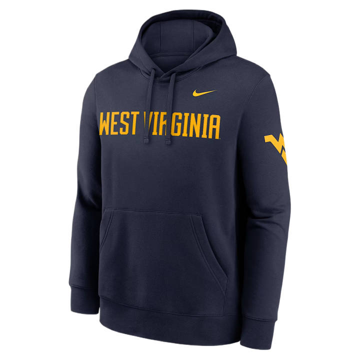 Nike Nike College Sweatshirts Men's Marine Blue Hooded Non Detachable Moderate