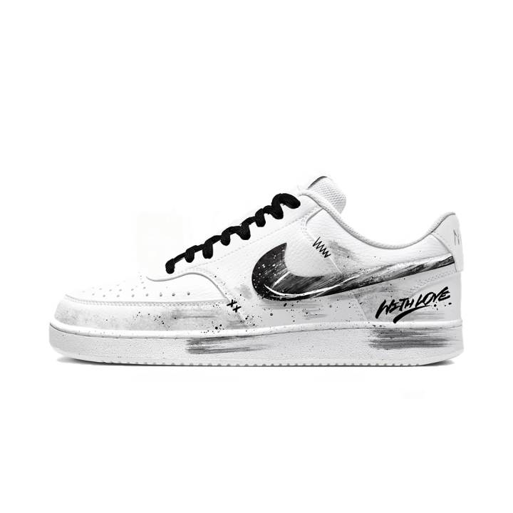 Nike Nike Court Vision Skateboard Shoes Men's Low Top Black