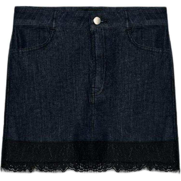 ZARA Denim Short Skirts Women's Blue Moderate