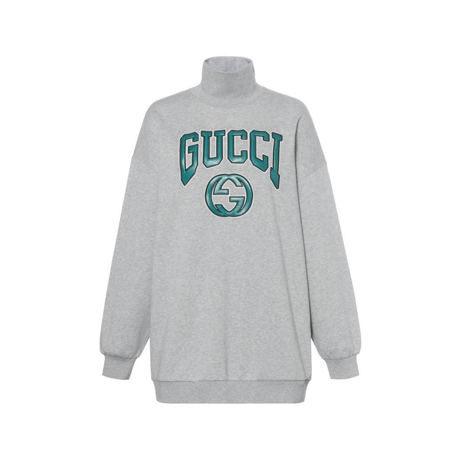 GUCCI GUCCI Logo Patch Turtleneck Sweatshirt