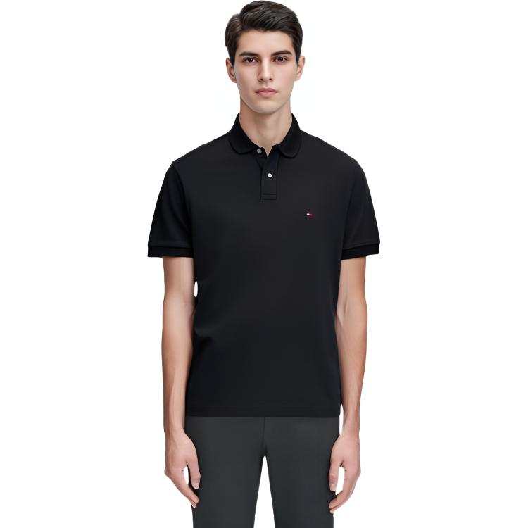 Tommy Hilfiger 1985 Polo Shirt Men's Elegant Black