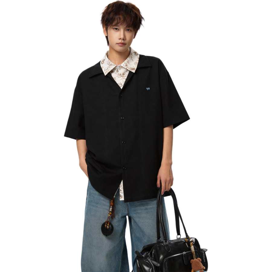 WARRIOR WARRIOR Shirts Unisex Lapel Thin Straight Fit