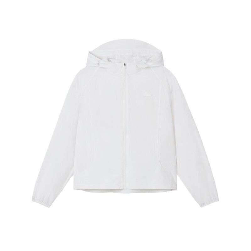 LACOSTE Sun Protection Clothing Women's 001/White Hooded Non Detachable Moderate