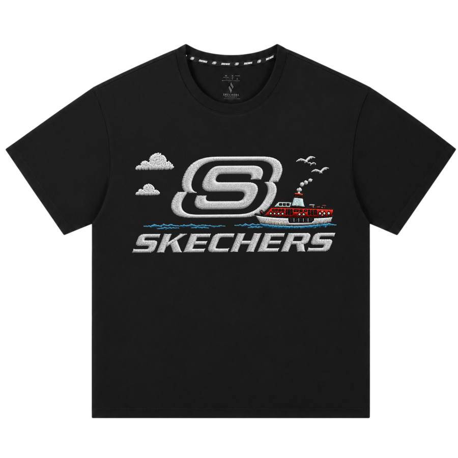 Skechers T Shirts Unisex Crew Neck Moderate Straight Fit