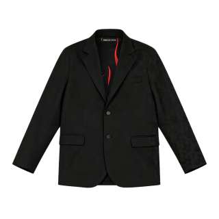 Vision Of Super Business Suits Unisex Black Suit Collar Moderate Straight Fit