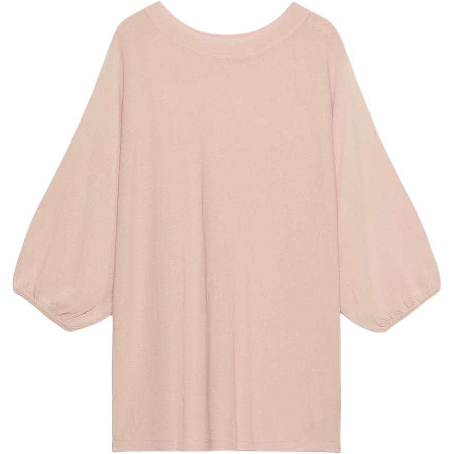 ZARA T Shirts Women's Light Pink Boat Neck