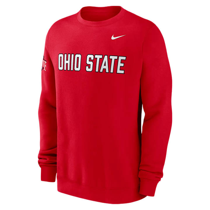 Nike Nike College Sweatshirts Men's University Red Crew Neck Moderate