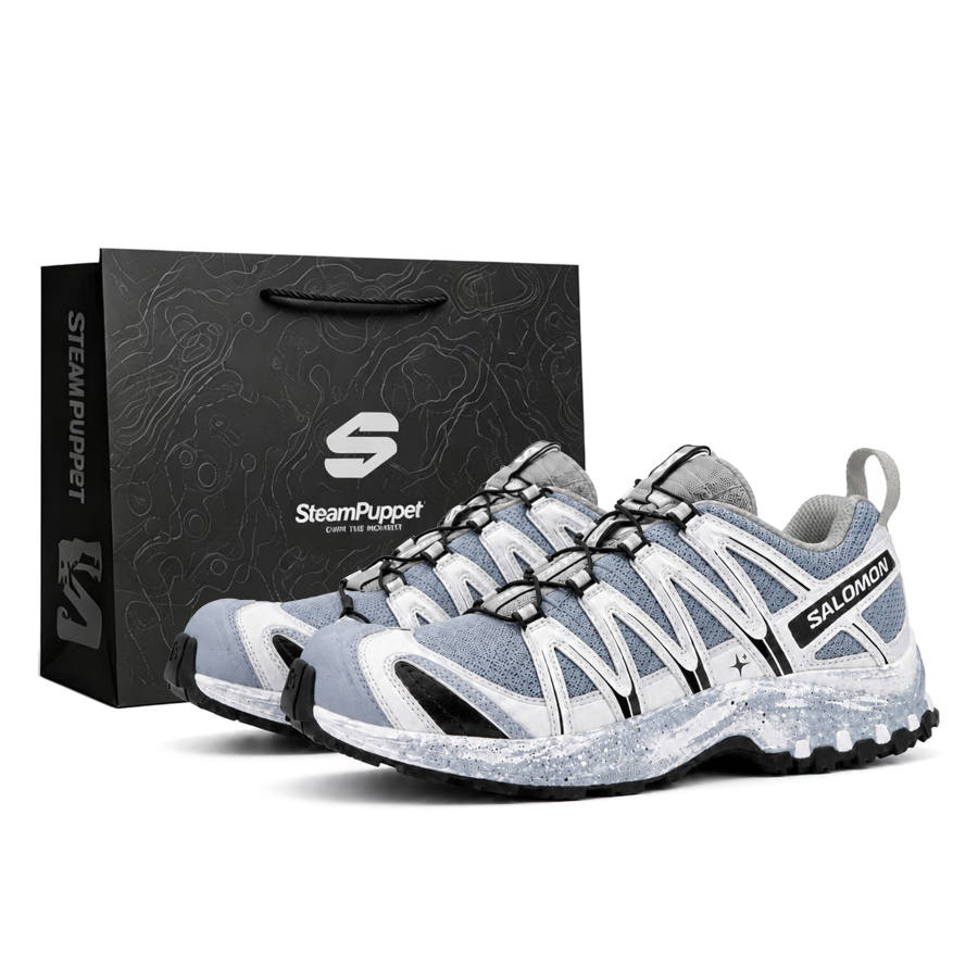 SALOMON XA PRO 3D Running Shoes Unisex Low Top Blue/White