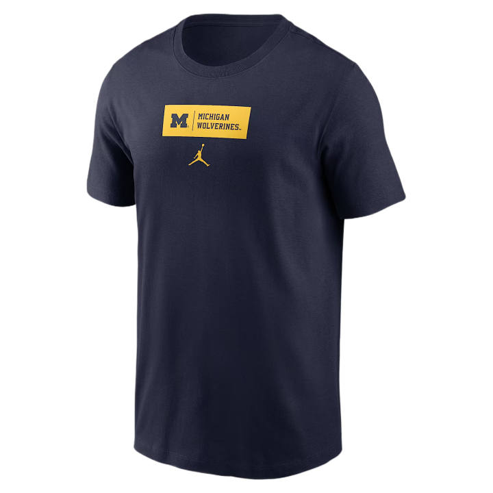 Jordan Jordan T Shirts Men's Marine Blue Crew Neck Moderate