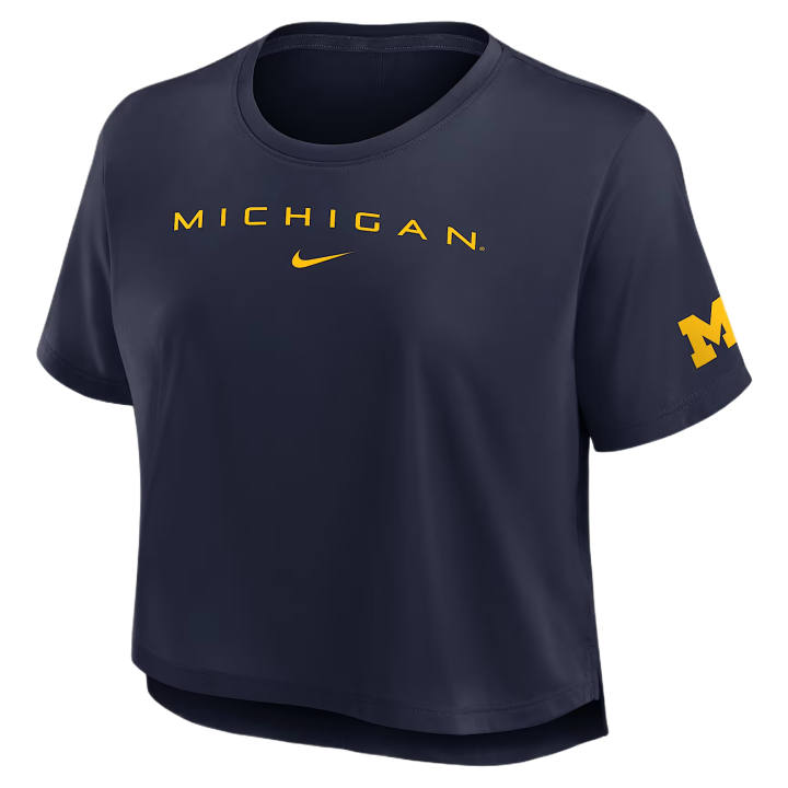 Nike Nike T Shirts Women's Marine Blue Crew Neck Moderate