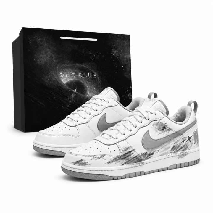 Nike Nike Big Skateboard Shoes Men's Low Top White, Gray, Black
