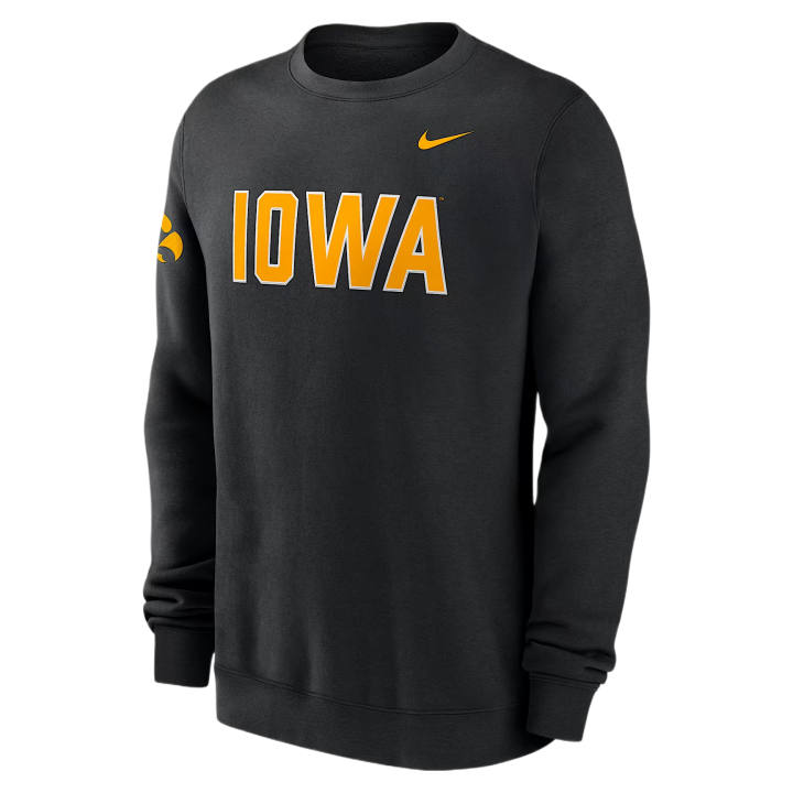 Nike Nike College Sweatshirts Men's Black Crew Neck Moderate
