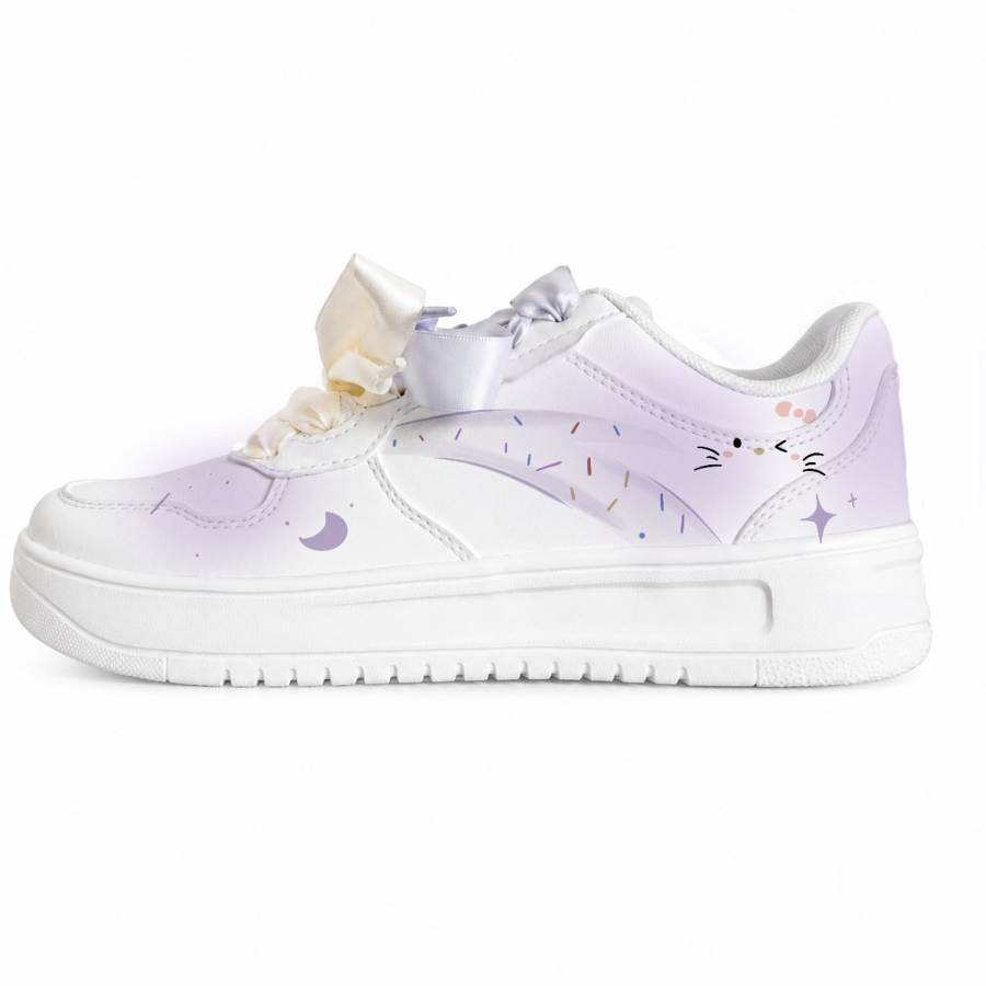 ANTA Easy Skateboard Shoes Women's Low Top White/Purple
