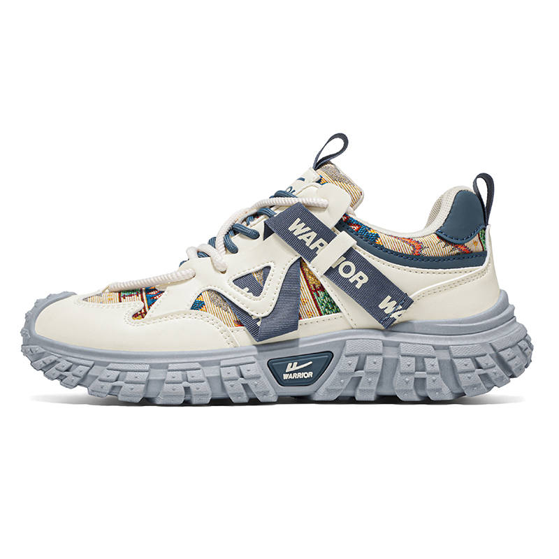 WARRIOR WARRIOR Casual Shoes Men's Low Top Beige/Blue
