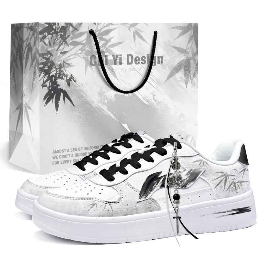 Li-Ning Li Ning Floating Boat Skateboard Shoes Men's Low Top White/Black
