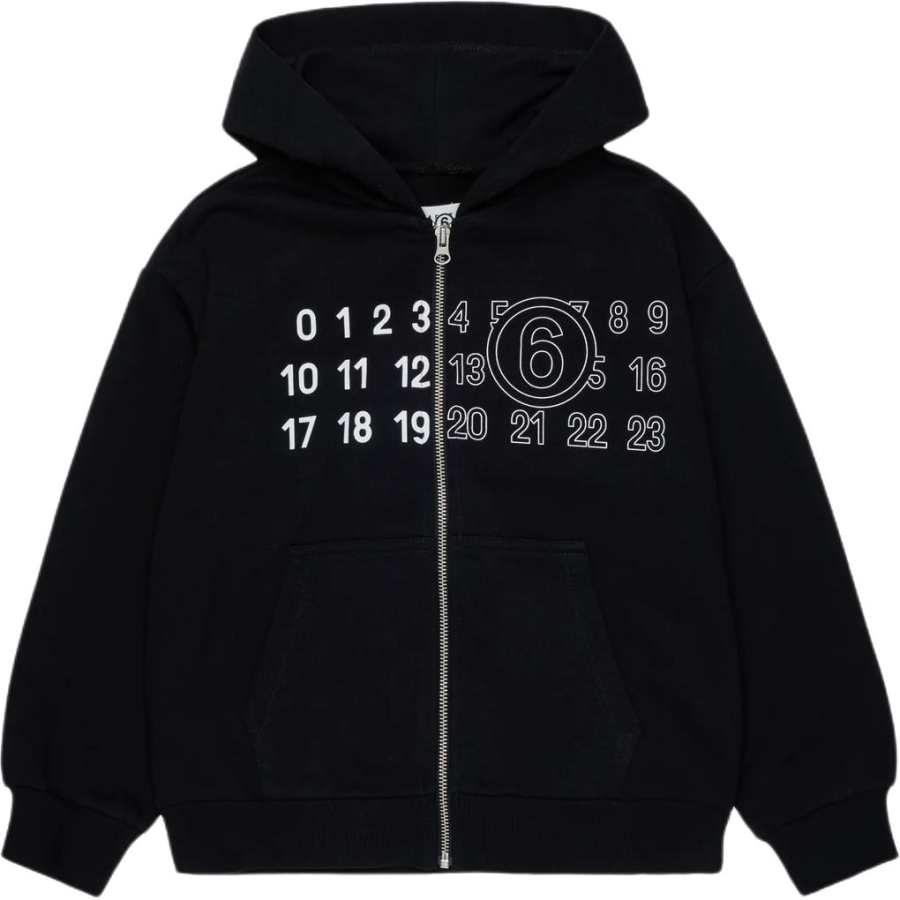 MM6 Maison Margiela Sweatshirts Unisex Black Hooded Non Detachable Moderate