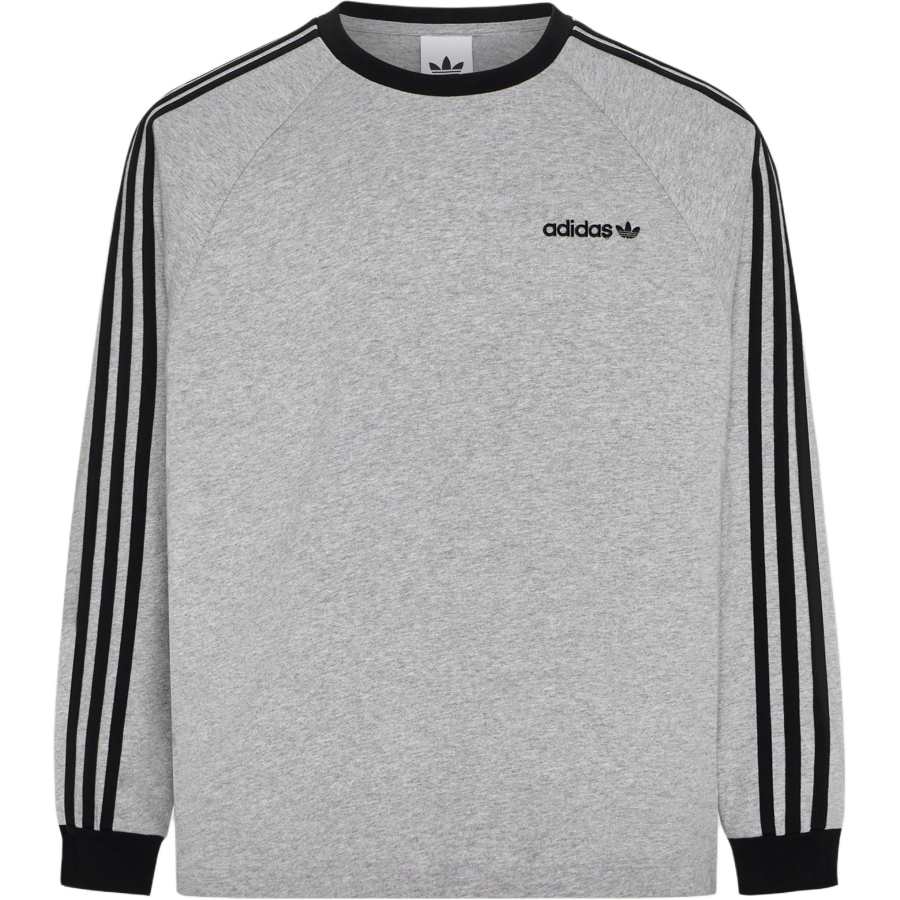 Adidas Originals T Shirts Unisex Medium Heather Gray Crew Neck Moderate