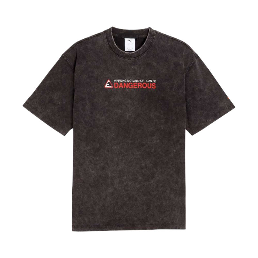 PUMA House Of Graphics T Shirts Men's Black Crew Neck Moderate