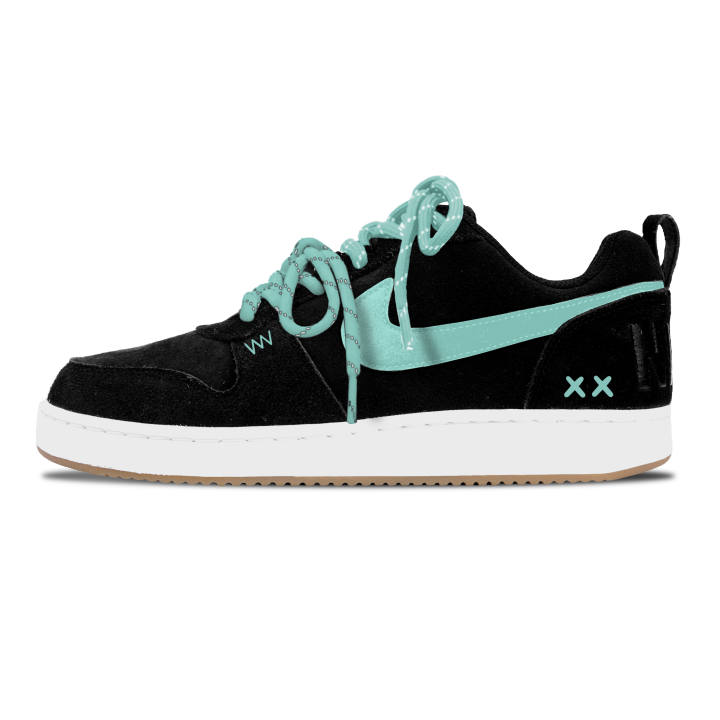 Nike Nike Court Borough Skateboard Shoes Men's Low Top Black/Cyan