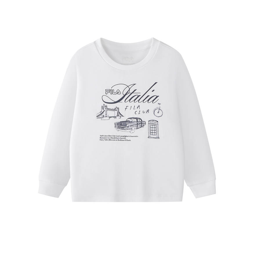 FILA KIDS T Shirts Crew Neck Thin Stretch