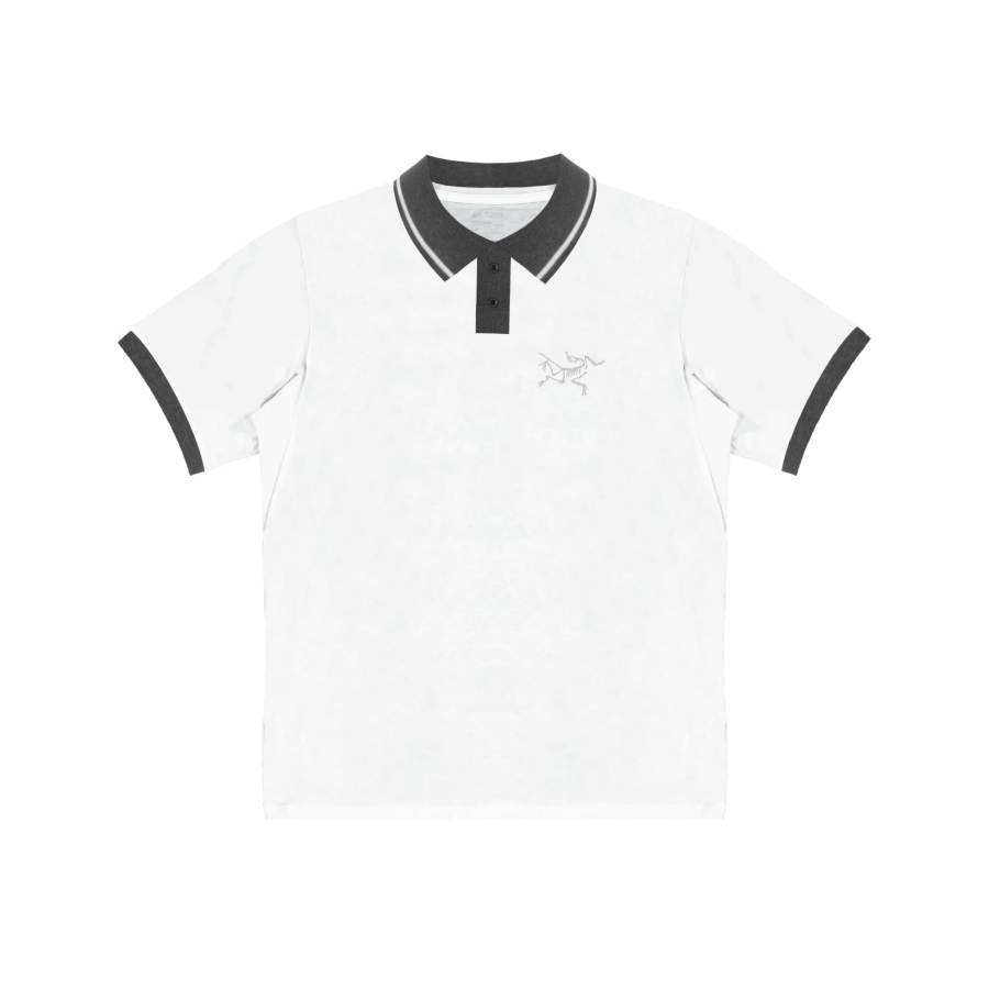 Arcteryx KRAGG T Shirts Unisex White/Wht Polo Collar Moderate