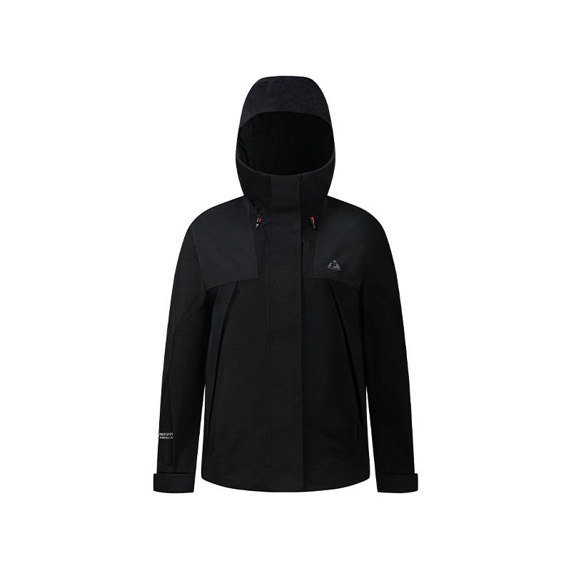 FILA Softshell Jackets Women's Pitch Black Hooded Non Detachable Moderate Straight Fit