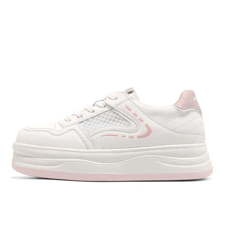 WARRIOR Skateboard Shoes Women's Low Top Beige Pink