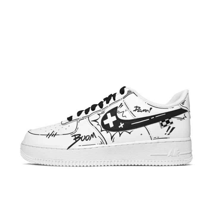 Nike Nike Air Force 1 Skateboard Shoes Men's Low Top Black/White