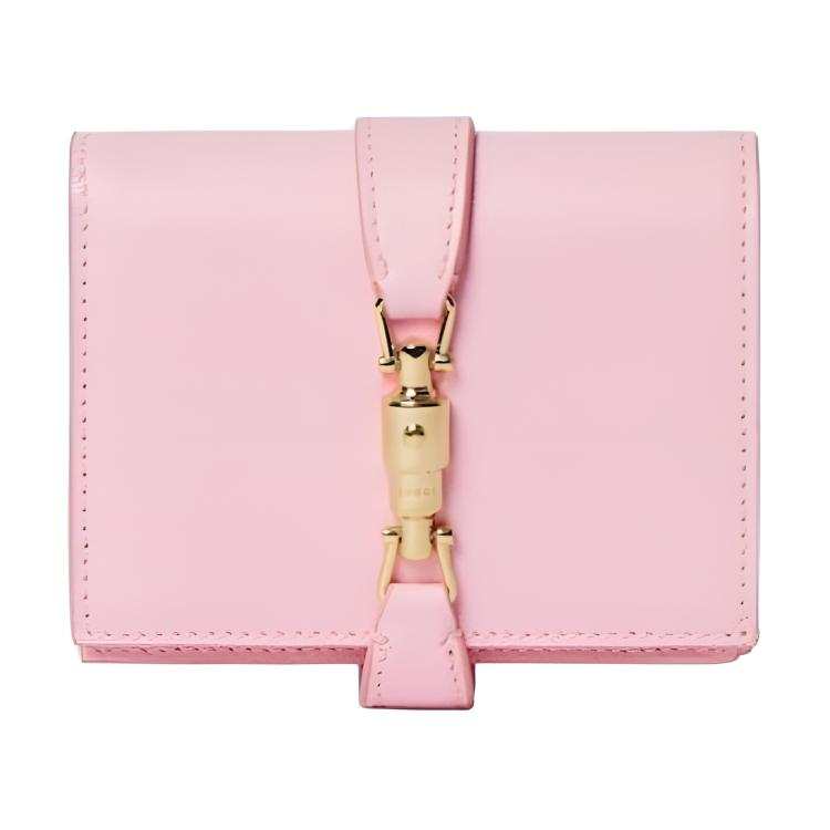 GUCCI Leather Wallet Medium Women's Light Pink