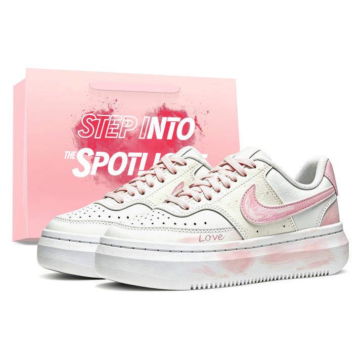 Nike Nike Court Vision 1 Skateboard Shoes Women's Low Top Pink