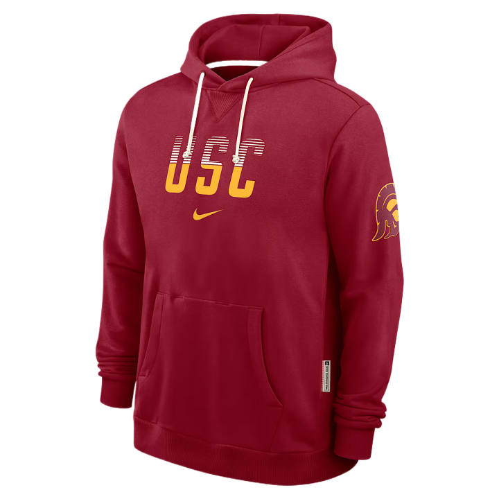 Nike Nike Dri Fit College Sweatshirts Men's Total Crimson Team Hooded Non Detachable Moderate