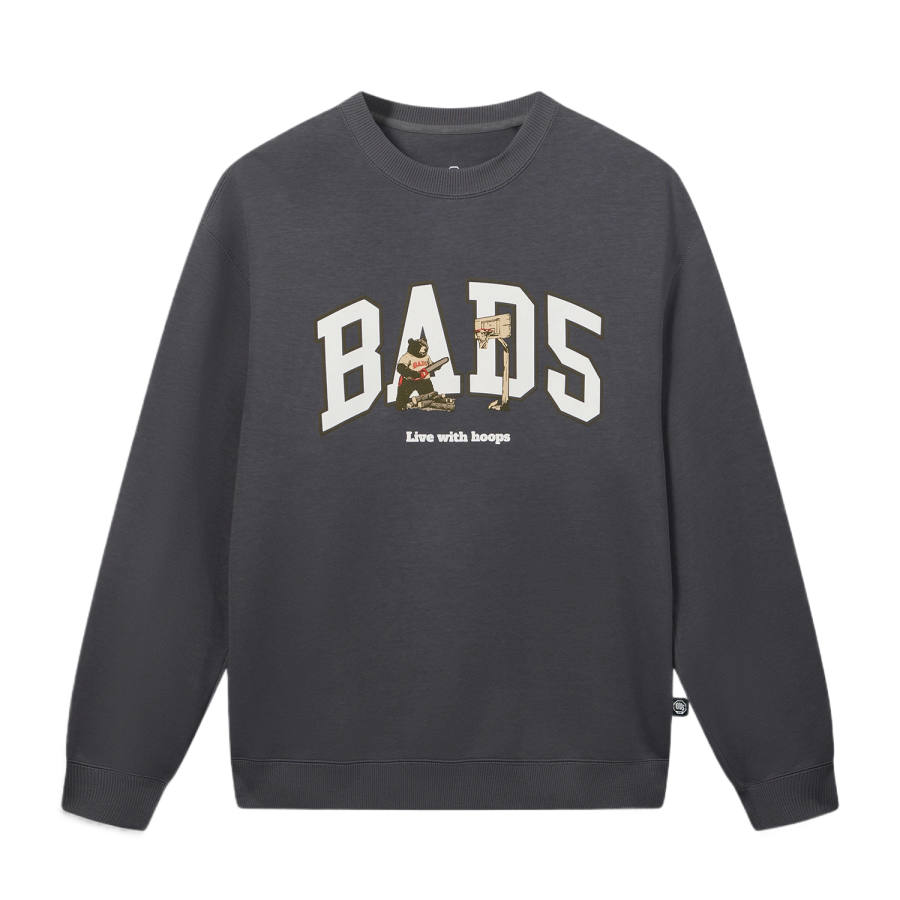 Li-Ning Li Ning Sweatshirts Men's Meteorite Gray Crew Neck Moderate
