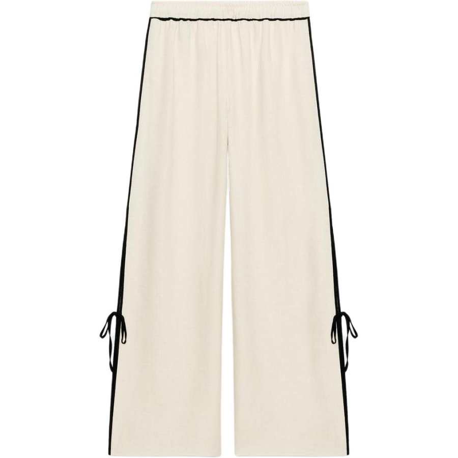 ZARA ZW Casual Pants Women's Beige Moderate Wide Leg Pants