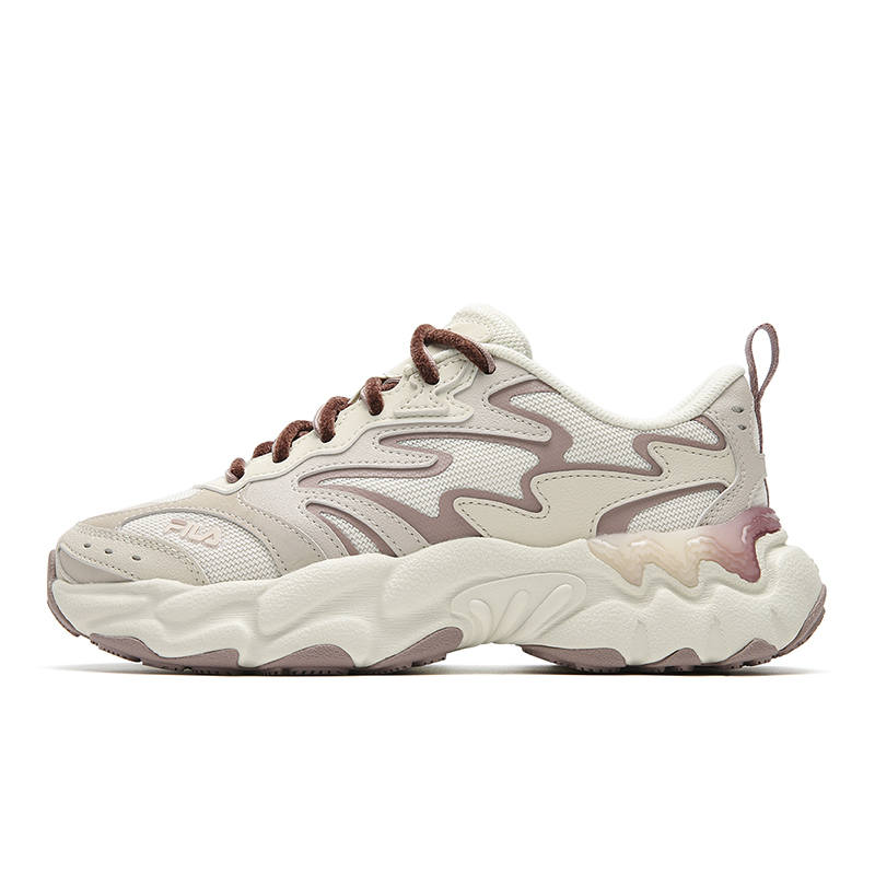 FILA FERN Chunky Sneakers Women's Low Top Tofu White/Morning Gray