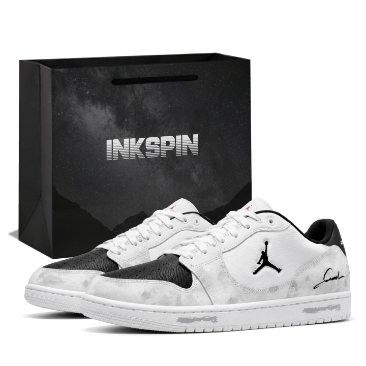 Jordan Jordan COURT CONNECT Skateboard Shoes Men's Low Top Black/White/Gray
