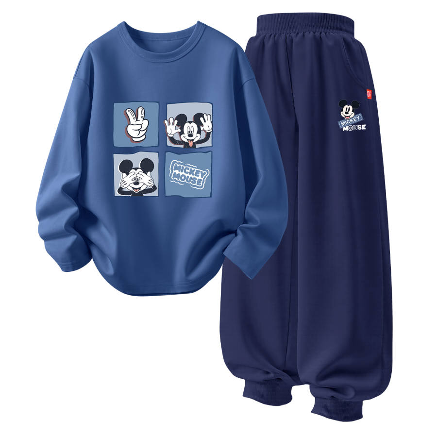 Disney Kids Casual Sportswear Crew Neck Thin Stretch Breathable
