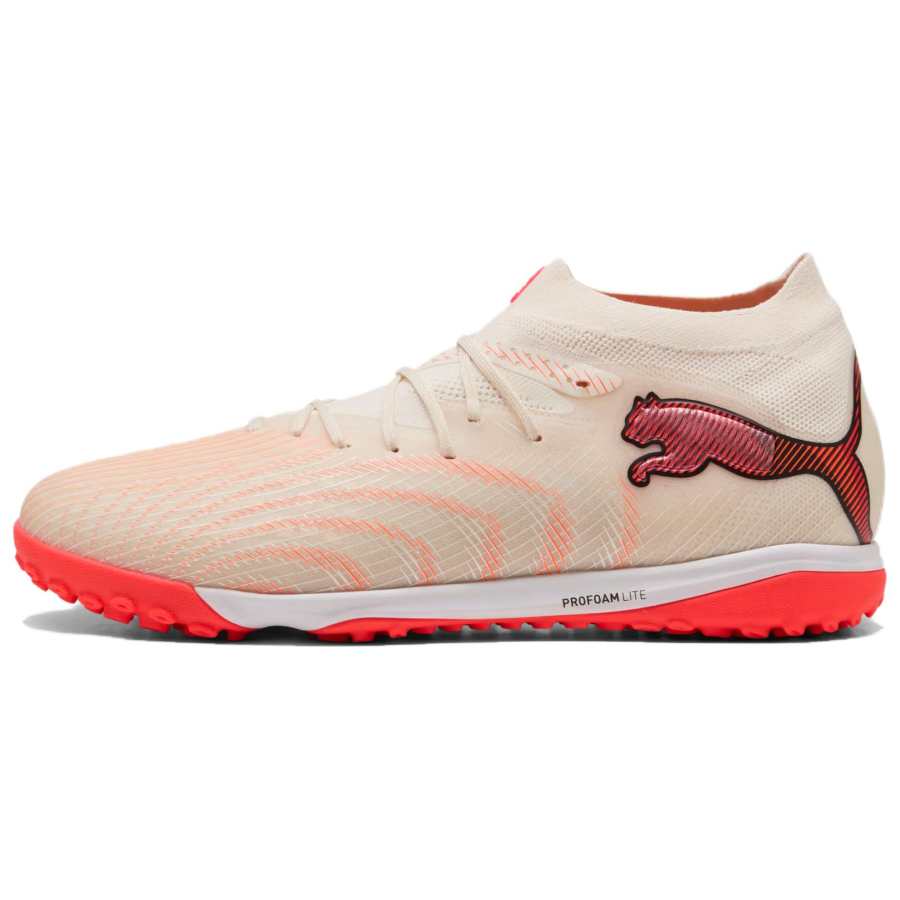 PUMA Future 9 Soccer Shoes Unisex Preserved Almond PUMA White Ultra Red PUMA Black