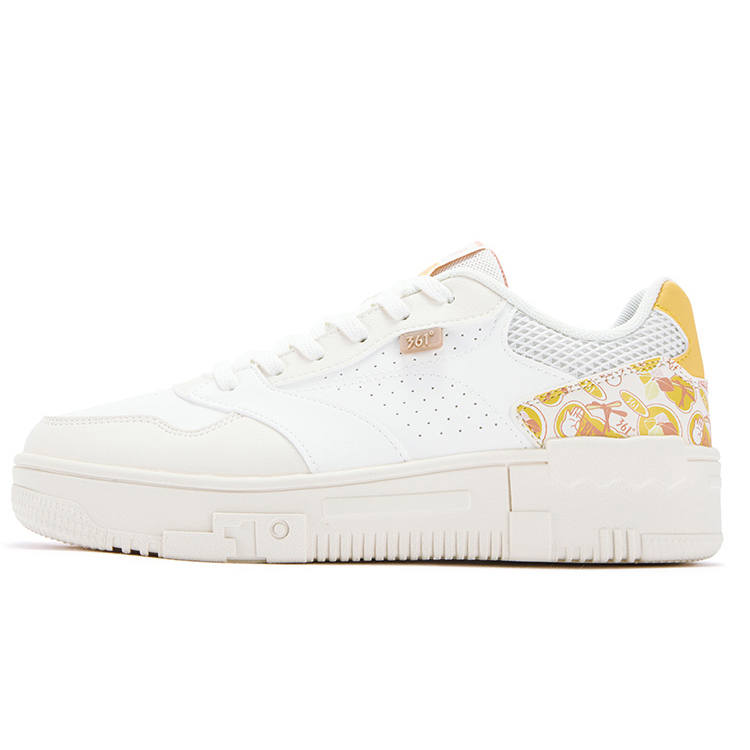 361° Slip Resistant Abrasion Resistant Slip Resistant Abrasion Resistant Low top Skateboard Shoes Women's Ecru