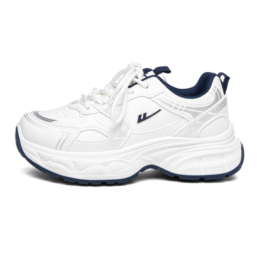 WARRIOR WARRIOR Chunky Sneakers Women's Low Top White Dark Blue