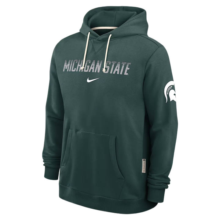 Nike Nike Dri Fit College Sweatshirts Men's Professional Green Hooded Non Detachable Moderate
