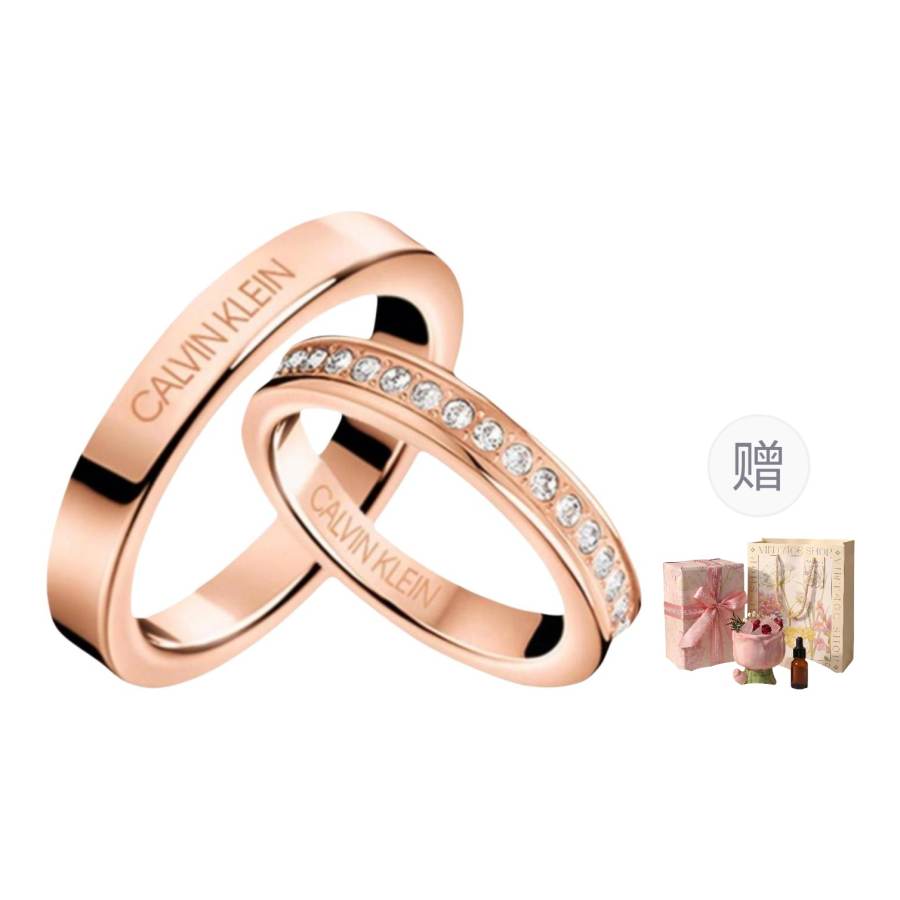 CALVIN KLEIN 316L Stainless Steel Niche, Trendy, Premium Aesthetic, Couple Rings Combination Unisex