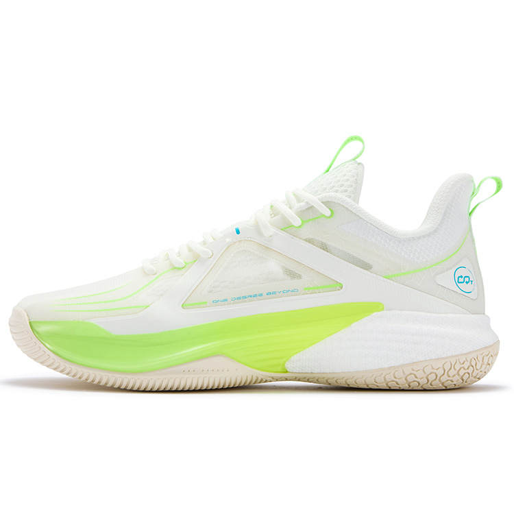 361° ONE MOTION Cushioning Abrasion Resistant Breathable Low top Basketball Shoes Men's Fluorescent Vibrant Green