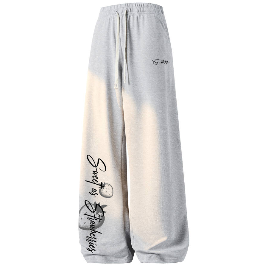 Disney Knitted Sweatpants Unisex Moderate Straight Fit Pants