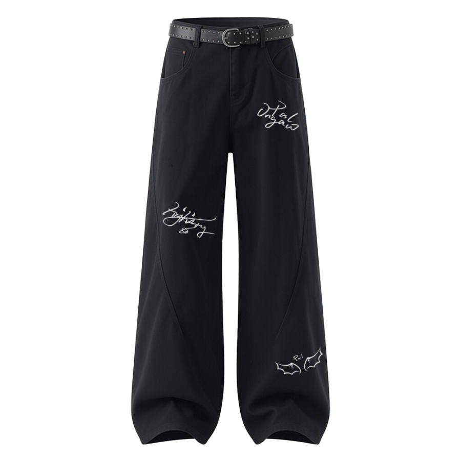 PAL ONGACO Jeans Unisex Moderate Wide Leg Pants