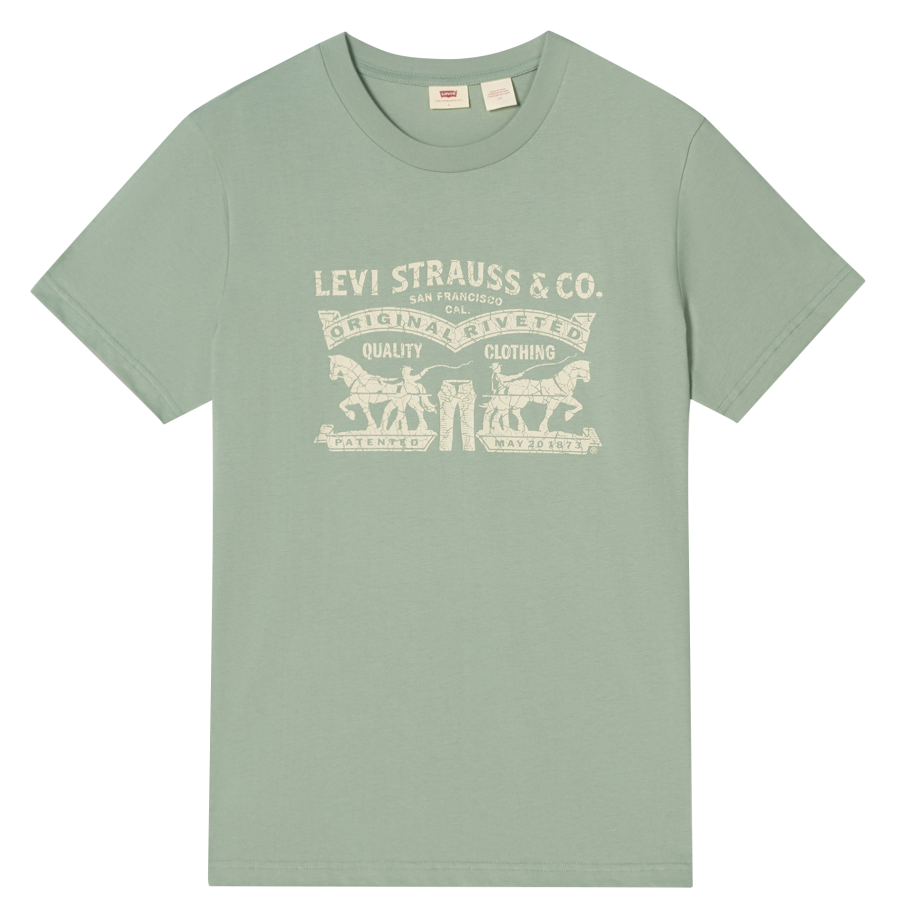 Levis Levis T Shirt Unisex Gray Green