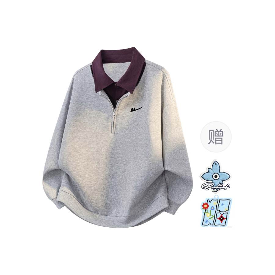 WARRIOR Sweatshirts Women's Lapel Moderate Straight Fit