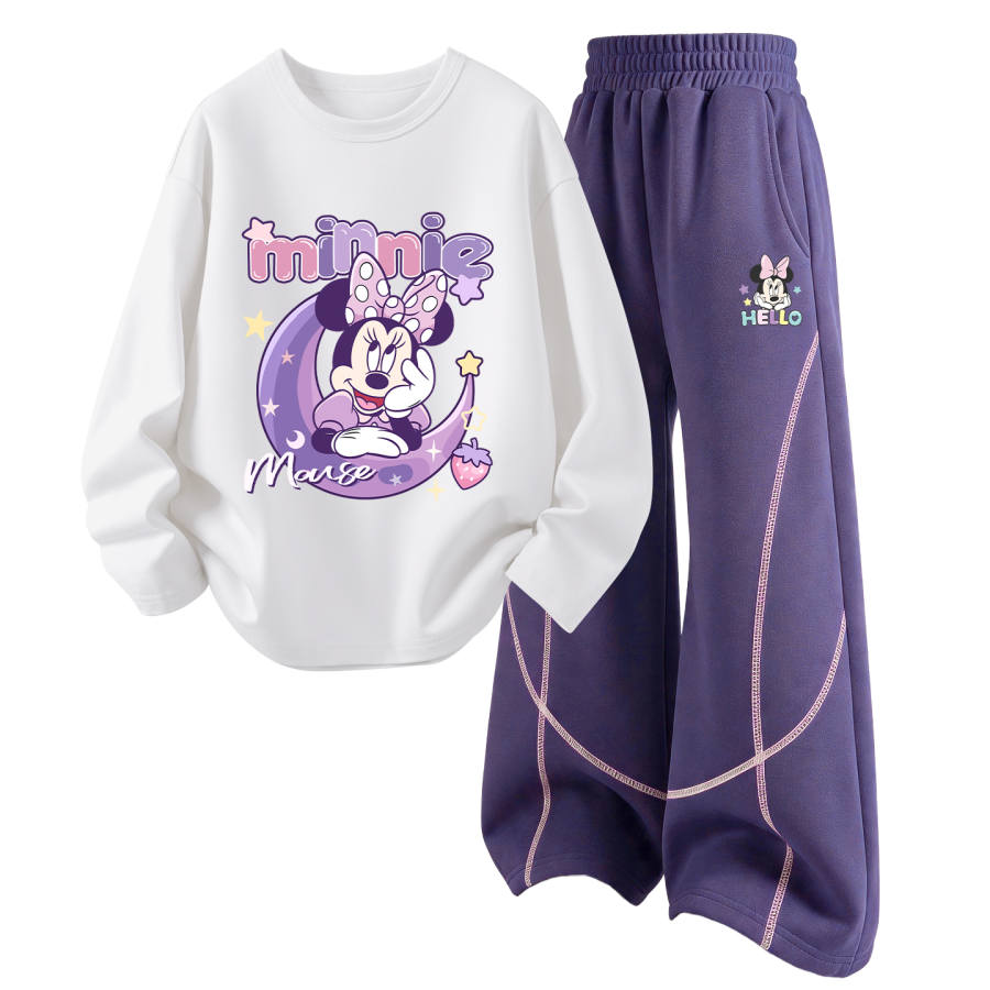 Disney Kids Casual Sportswear Crew Neck Thin Stretch Breathable